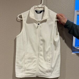 Lands' End Cream Fleece Vest